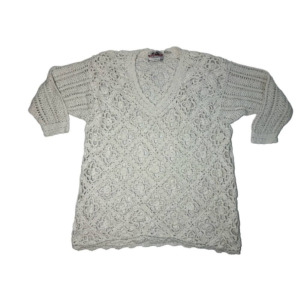 International Extratouch Sportswear Onesite White Knit Sweater